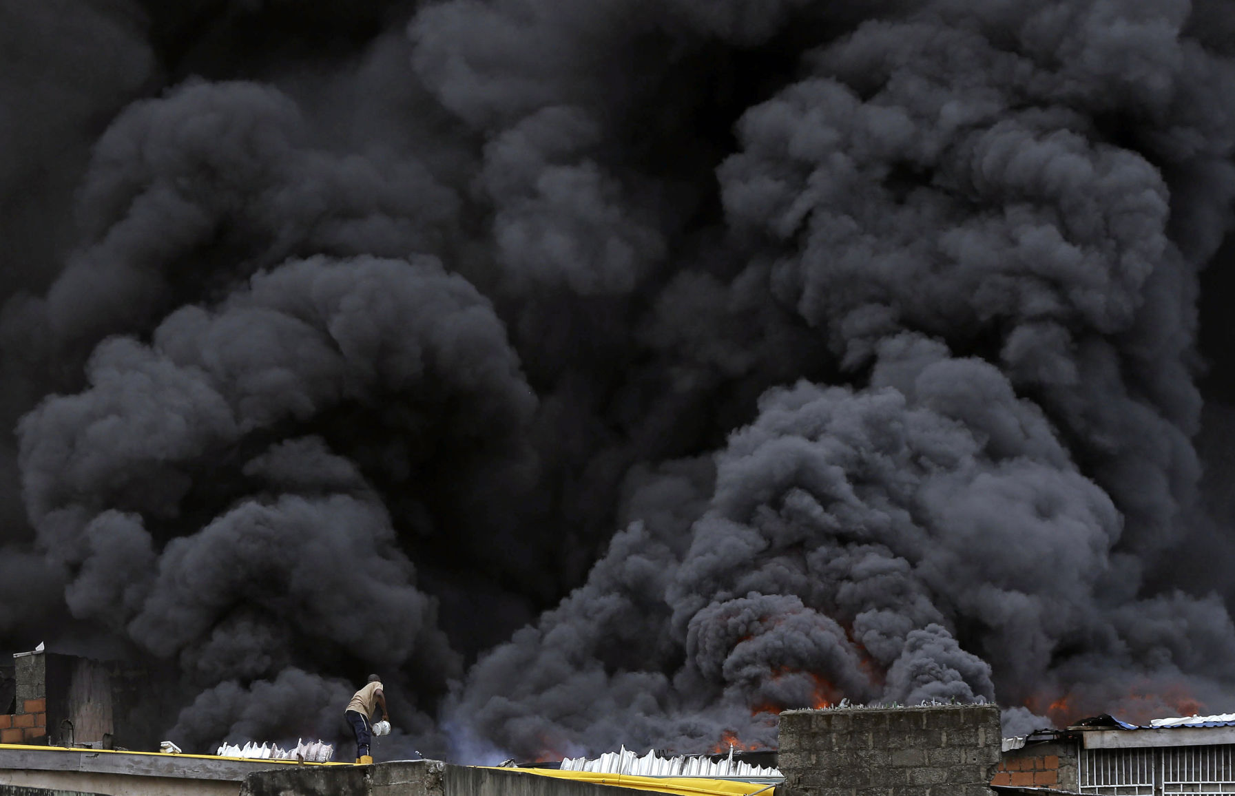 APTOPIX Nigeria Market Fire